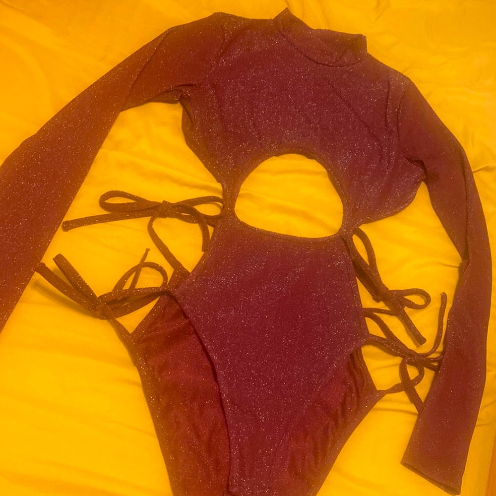 Savage X Fenty long sleeve sparkle bodysuit